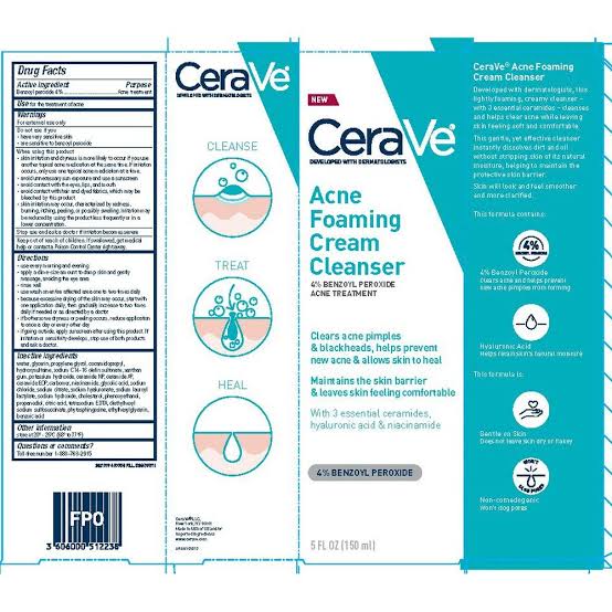 CeraVe Acne Foaming Cream Cleanser