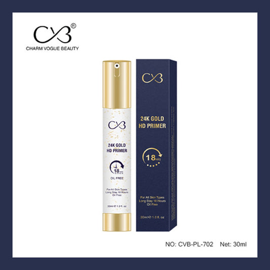 24K Gold HD Primer 18 Hour- Oil Free For All Types Skins