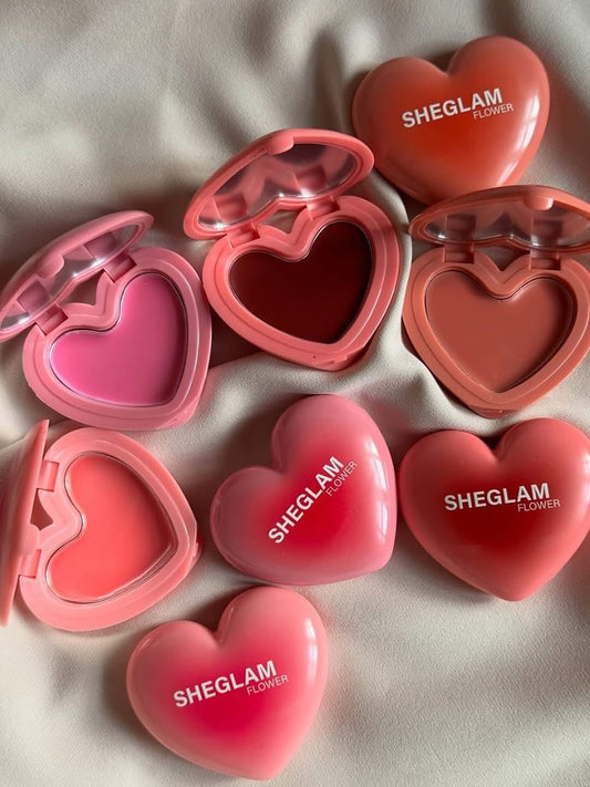 Heart Shape Cream Blush – Soft Glow Finish 💗